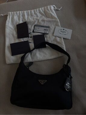 Prada Black Nylon Shoulder Bag